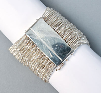 Tane CrissCross Silver Bracelet