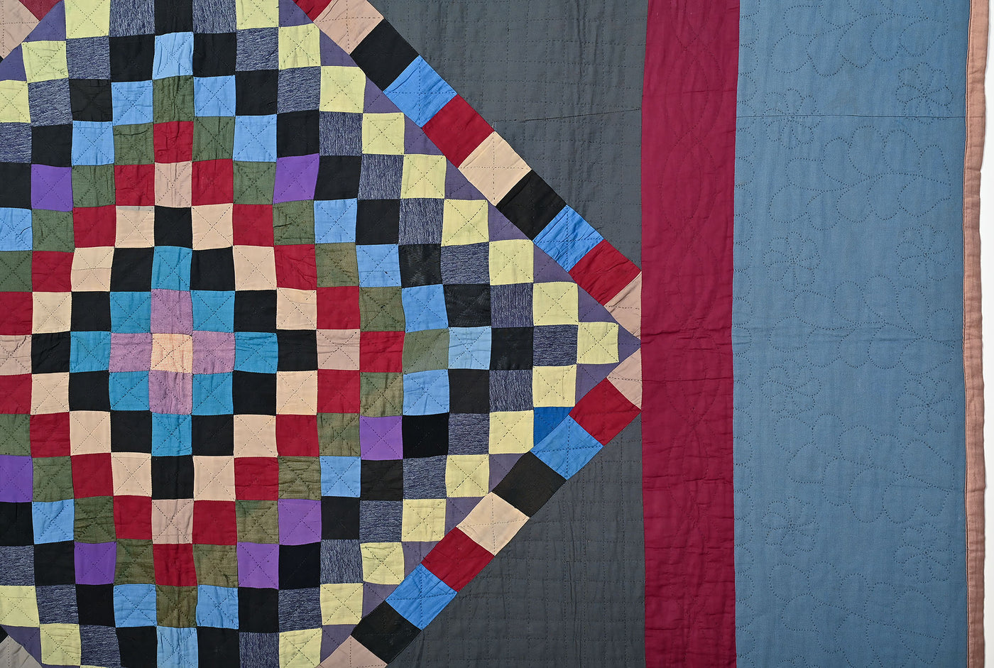 Lancaster County Amish Sunshine and Shadow in Diamond Quilt