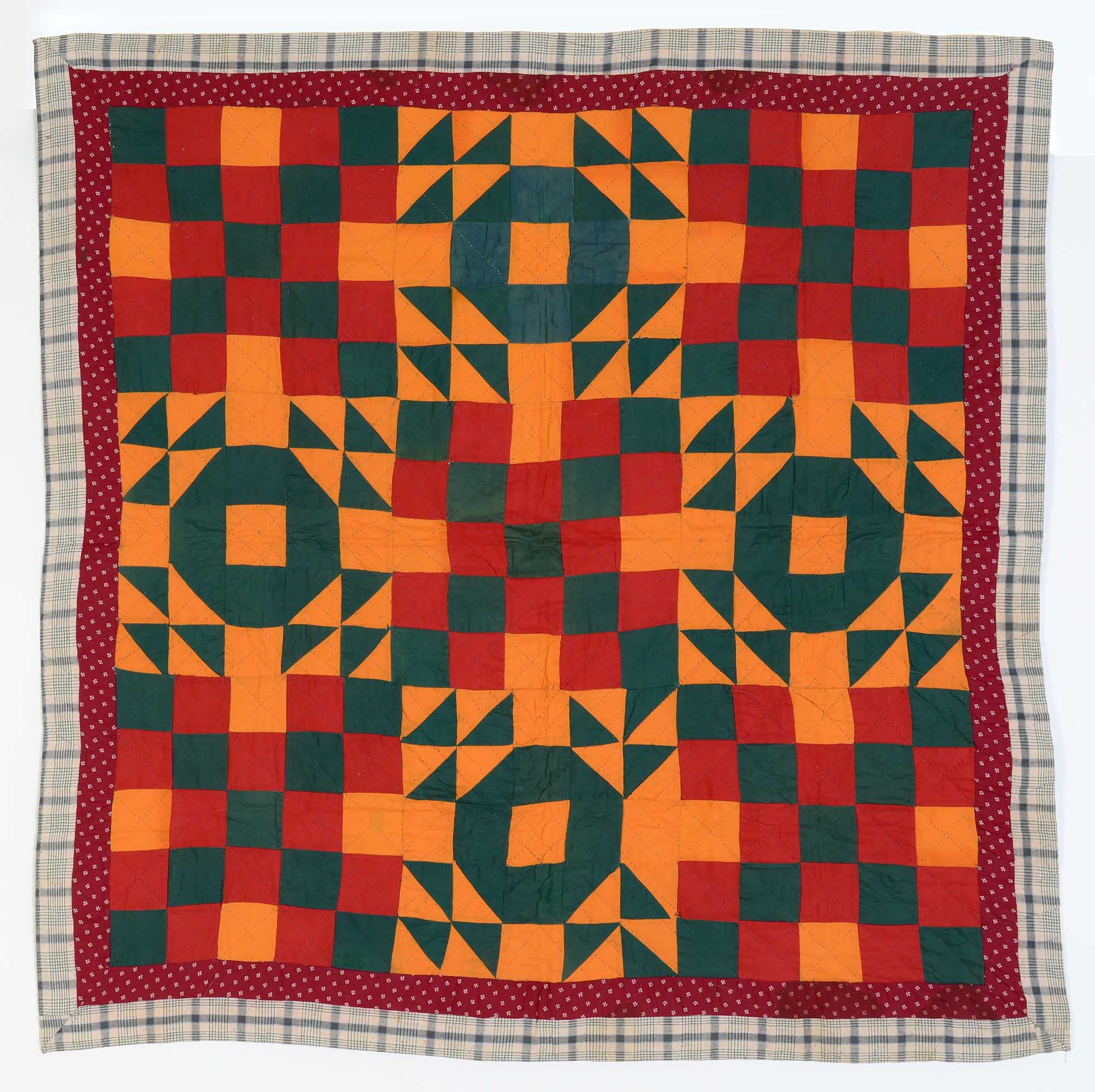 Circle Crib Quilt Circa 1880 Pennsylvania