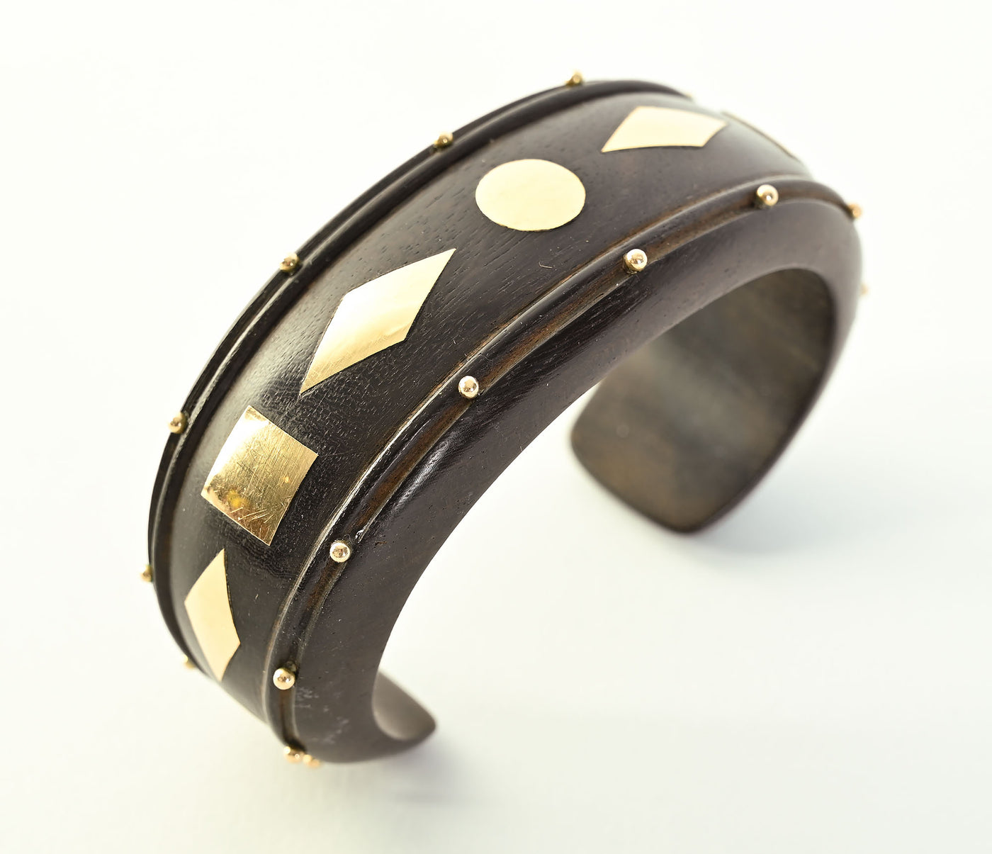William Spratling Wood and Gold Cuff Bracelet