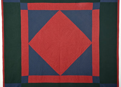 Lancaster County Amish Diamond in a Square Quilt
