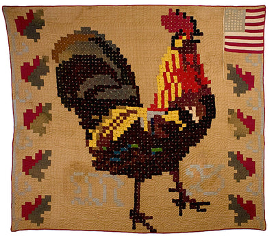 Rooster Quilt: Circa 1898; Pennsylvania
