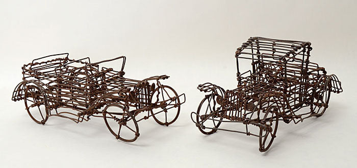 Wire Sculpture Automobiles