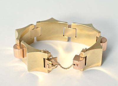 Retro Bicolor Gold Bracelet