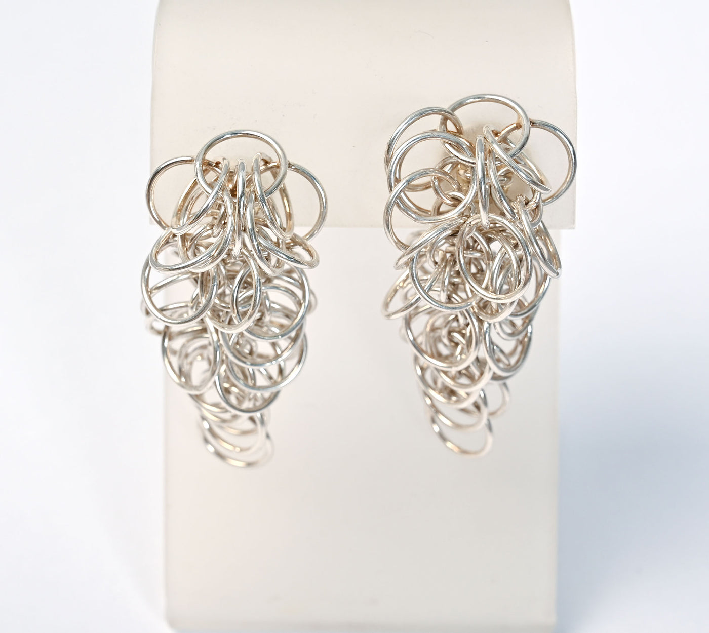 Tane Silver Circles Dangle Earrings