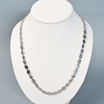Tane Oval Links Silver Necklace.