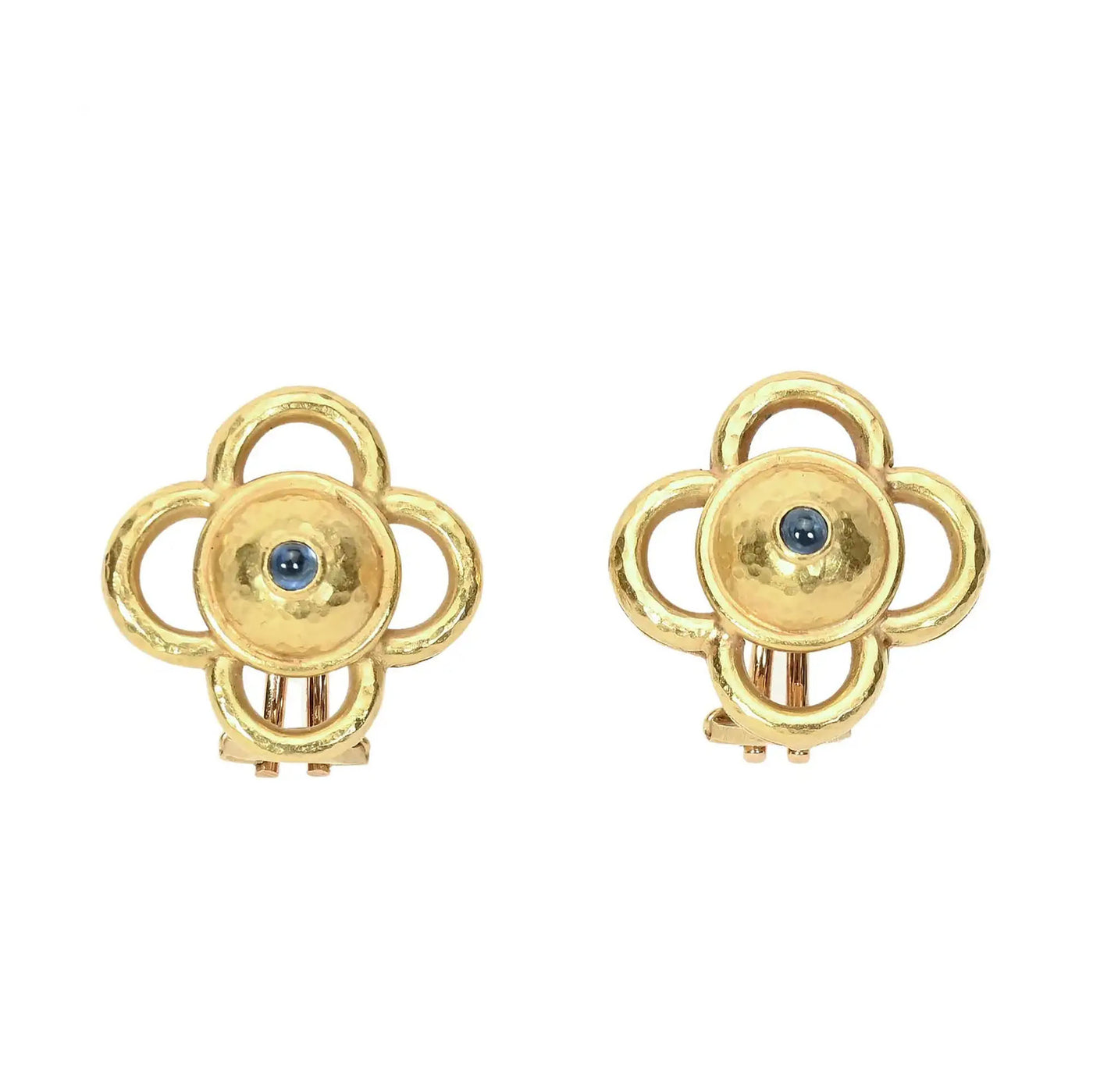 Elizabeth Locke Gold Earrings with Sapphires