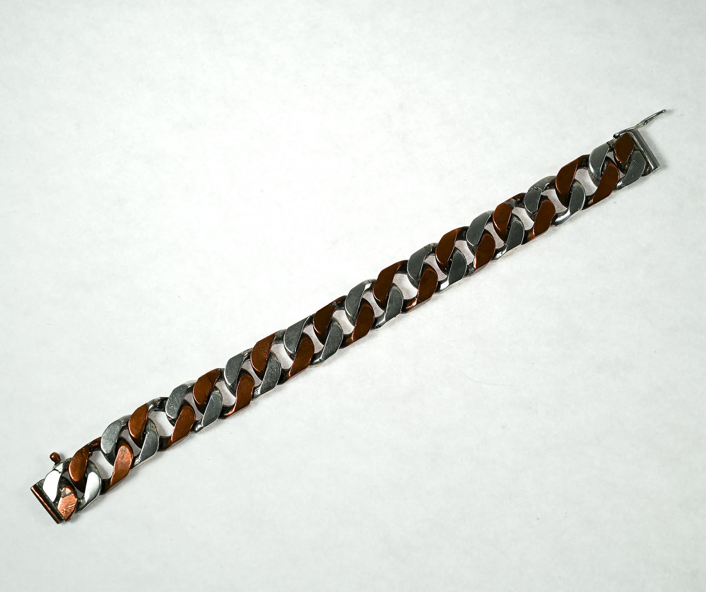 Silver and Copper ID Link Bracelet