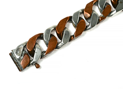 Silver and Copper ID Link Bracelet