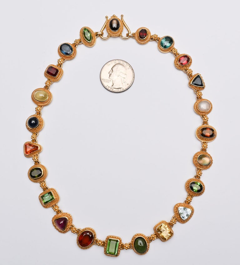 Luna Felix Multigem Necklace