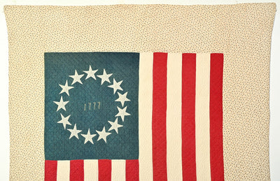 Patriotic American Flag Quilt dated 1777
