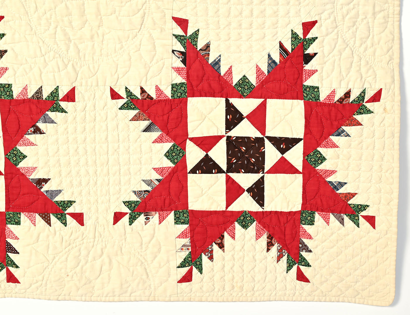 Feathered Stars Antique Quilt