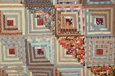 Straight Furrows Log Cabin Quilt