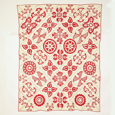Red and White Album Quilt