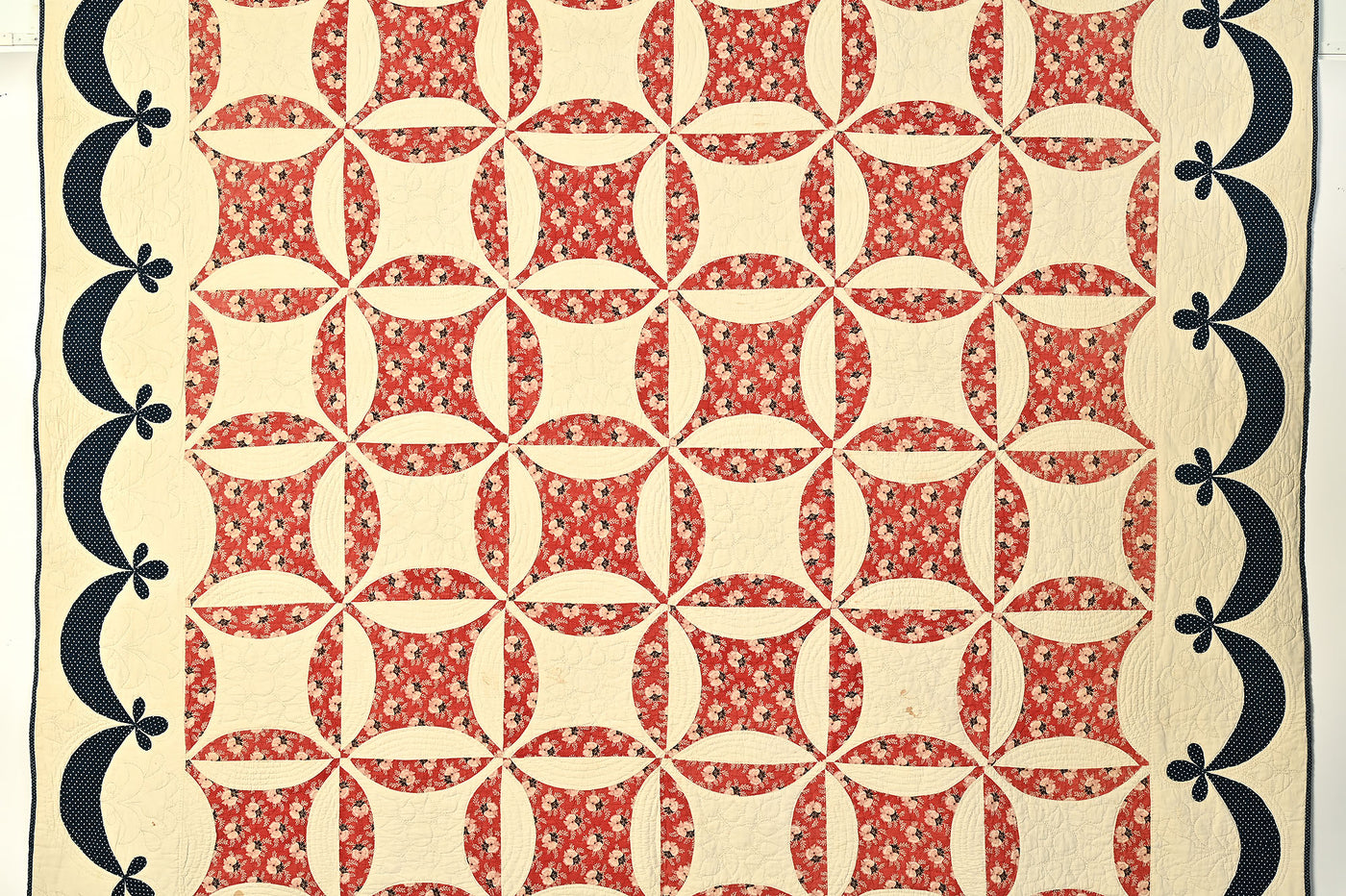 Orange Peel Quilt; Circa 1850