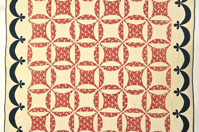 Orange Peel Quilt; Circa 1850