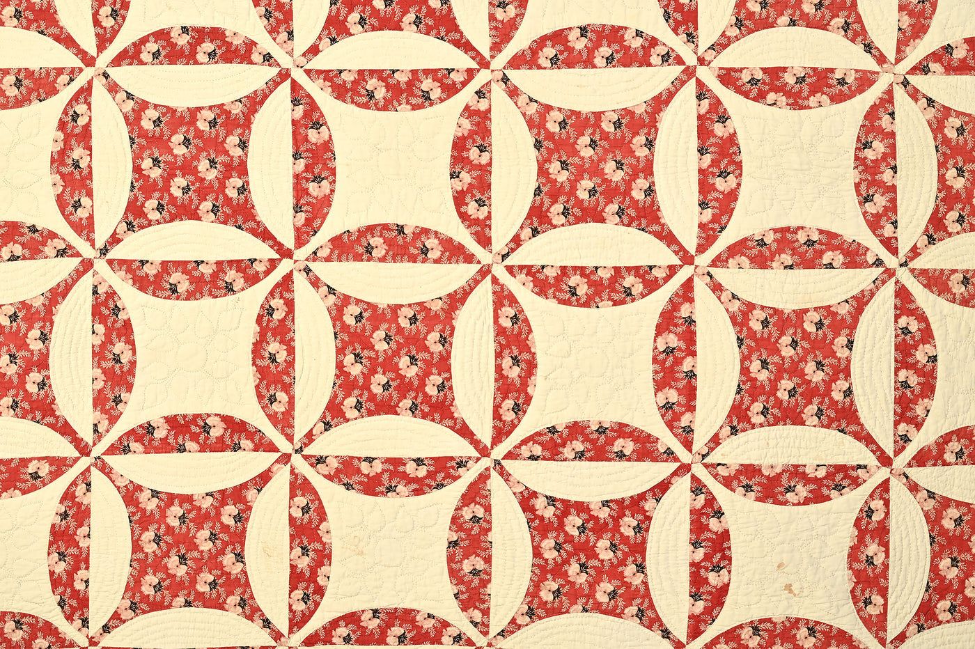 Orange Peel Quilt; Circa 1850