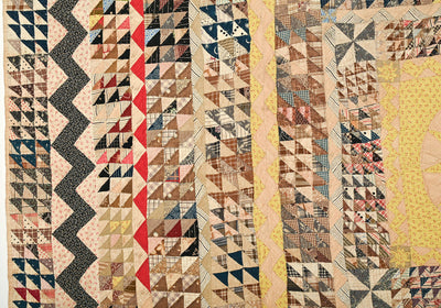 Concentric Frames Quilt with Sunburst Center