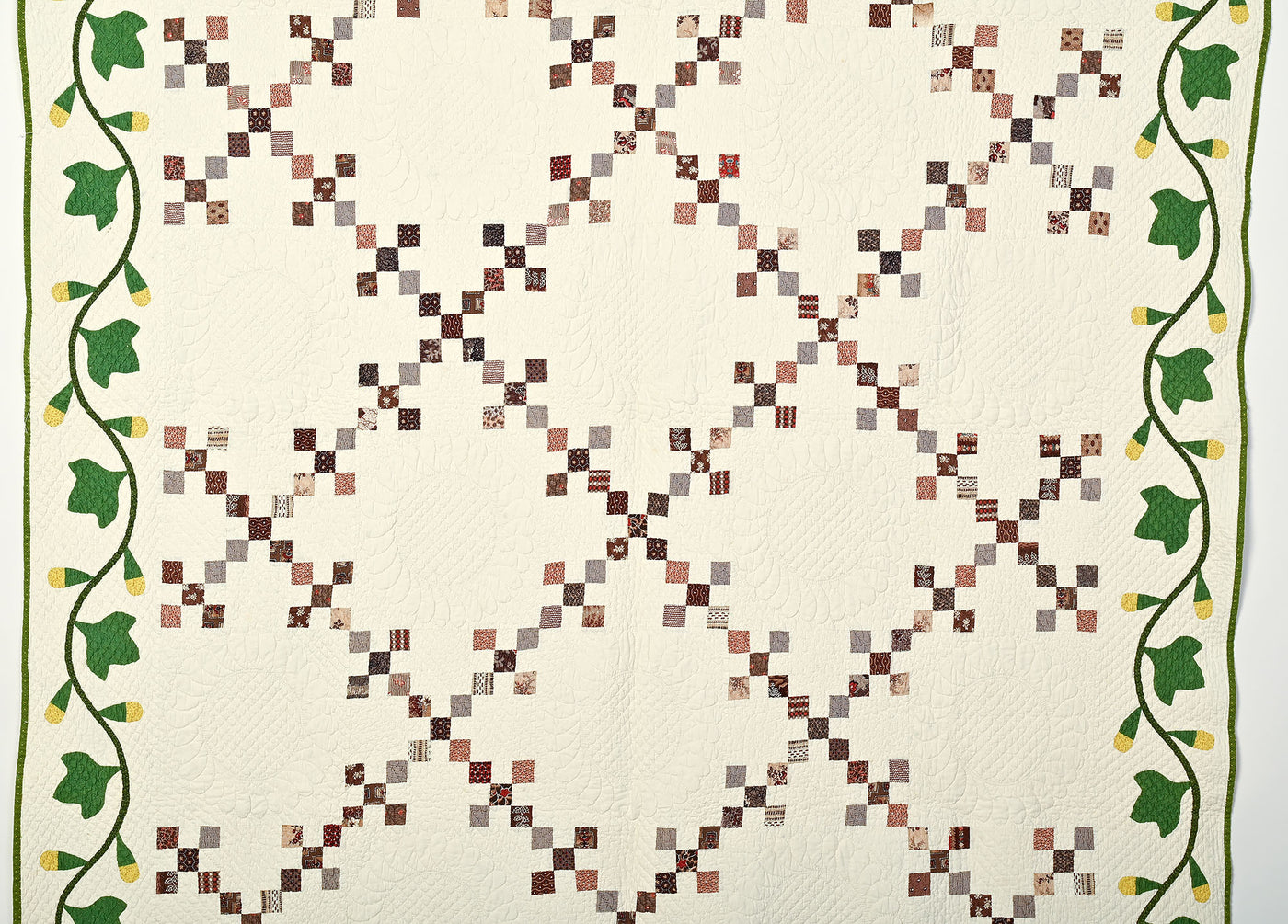 Double Nine Patch Quilt Dated 1845