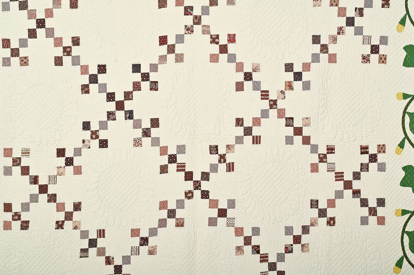 Double Nine Patch Quilt Dated 1845