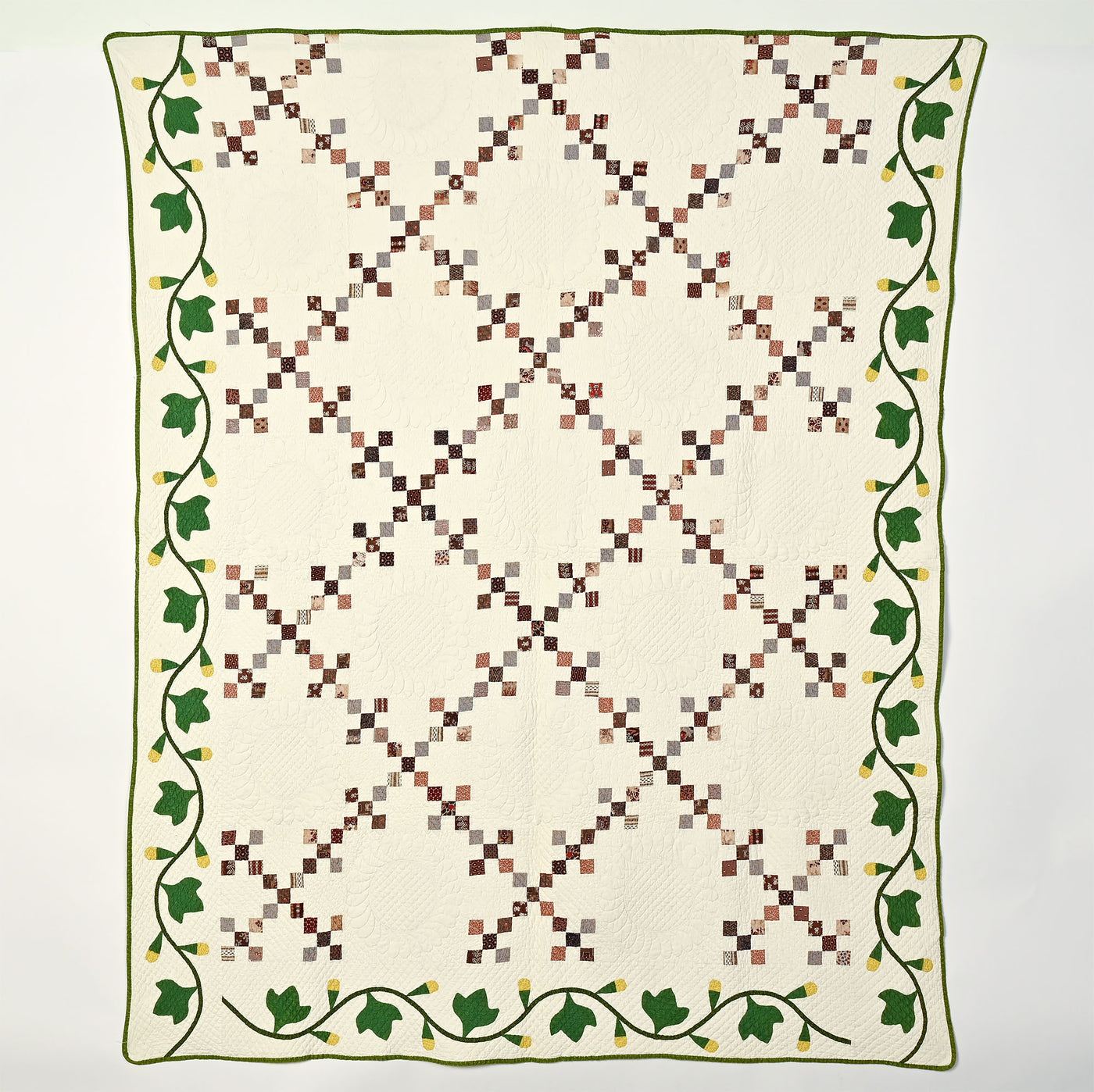 Double Nine Patch Quilt Dated 1845