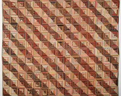 Straight Furrows Log Cabin Quilt