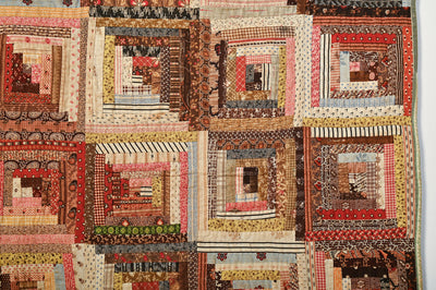 Straight Furrows Log Cabin Quilt