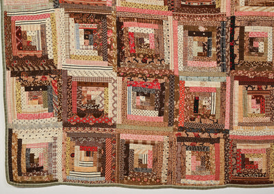 Straight Furrows Log Cabin Quilt