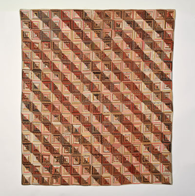 Straight Furrows Log Cabin Quilt