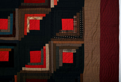 Straight Furrows Log Cabin Quilt