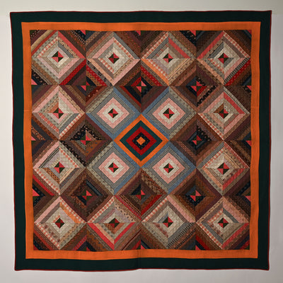 Diamonds Log Cabin Quilt