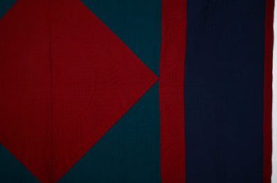Lancaster County  Amish Diamond in Square Quilt