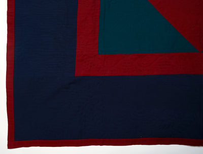 Lancaster County  Amish Diamond in Square Quilt
