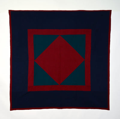 Lancaster County  Amish Diamond in Square Quilt