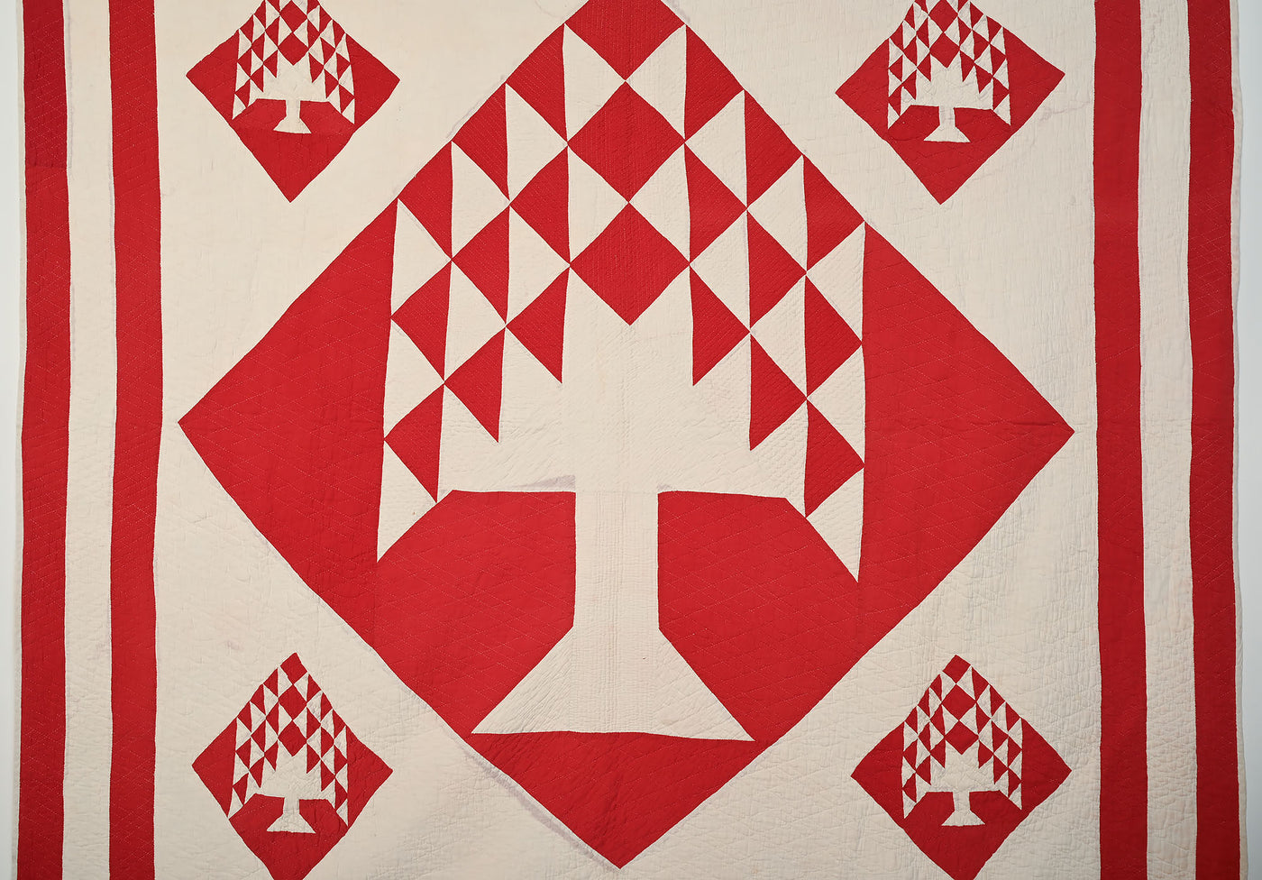 Red Tree Quilt with Saplings