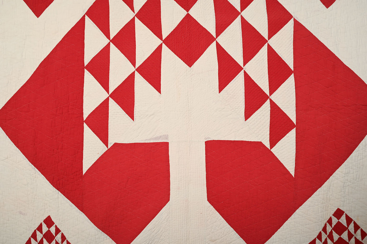 Red Tree Quilt with Saplings