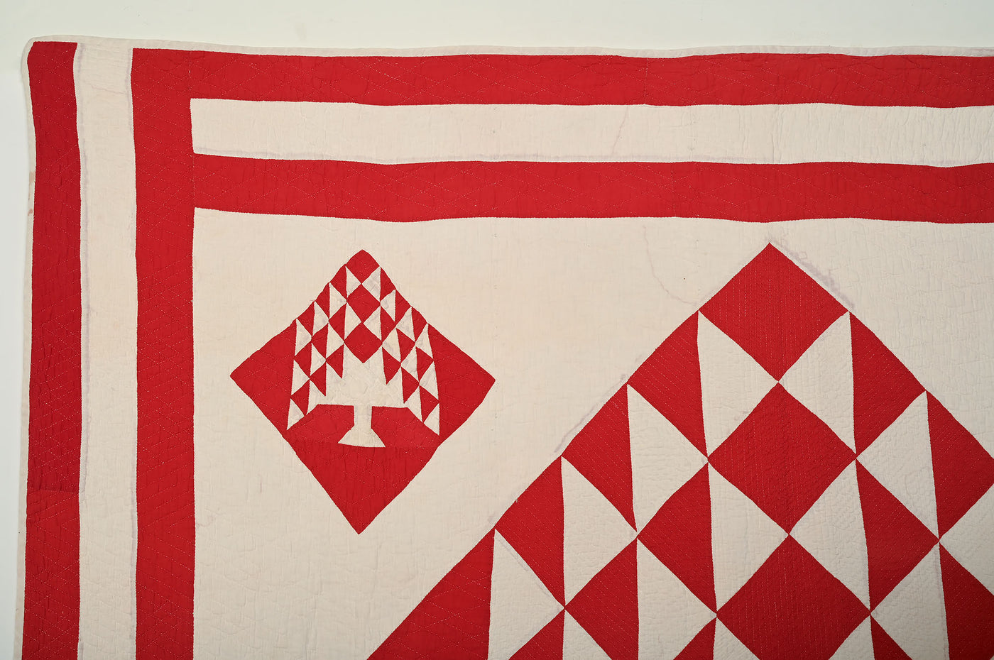 Red Tree Quilt with Saplings