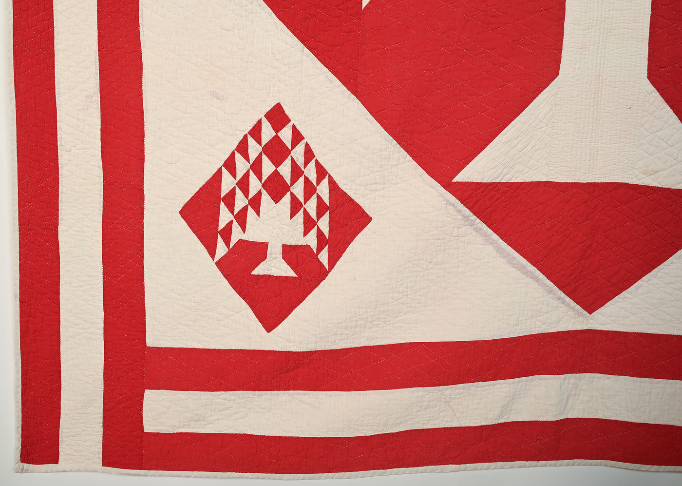 Red Tree Quilt with Saplings