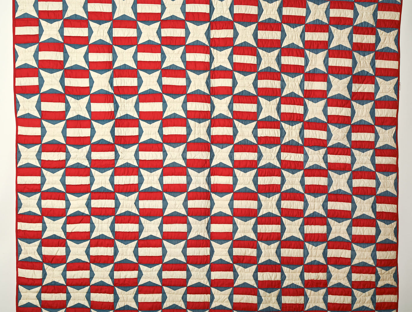 Patriotic Stars and Stripes Quilt
