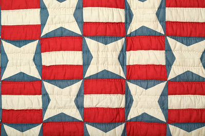 Patriotic Stars and Stripes Quilt