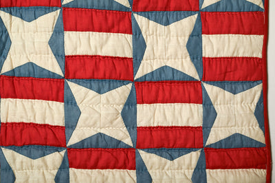 Patriotic Stars and Stripes Quilt