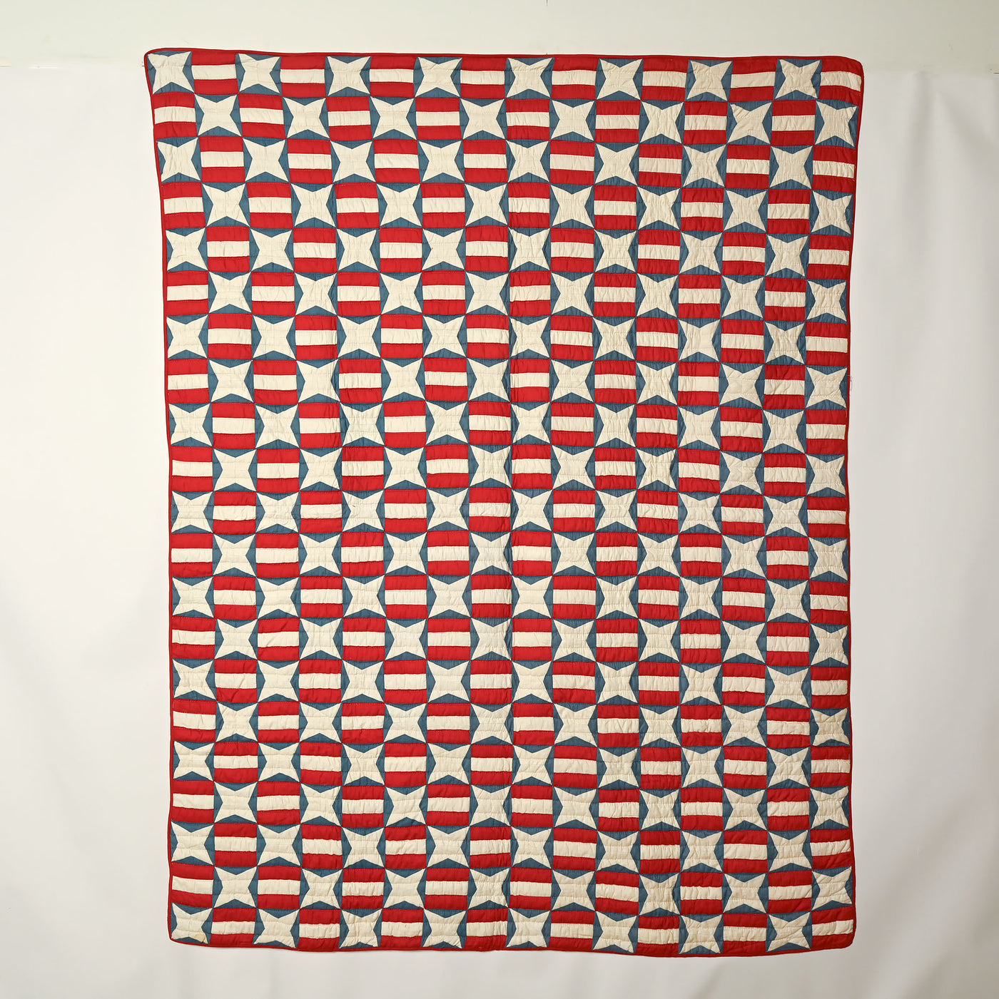 Patriotic Stars and Stripes Quilt