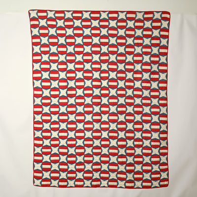 Patriotic Stars and Stripes Quilt