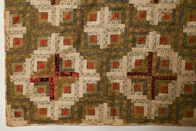 Light and Dark Log Cabin Quilt