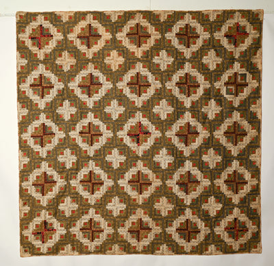 Light and Dark Log Cabin Quilt