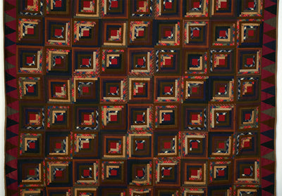 Straight Furrows Log Cabin Quilt