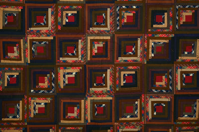 Straight Furrows Log Cabin Quilt