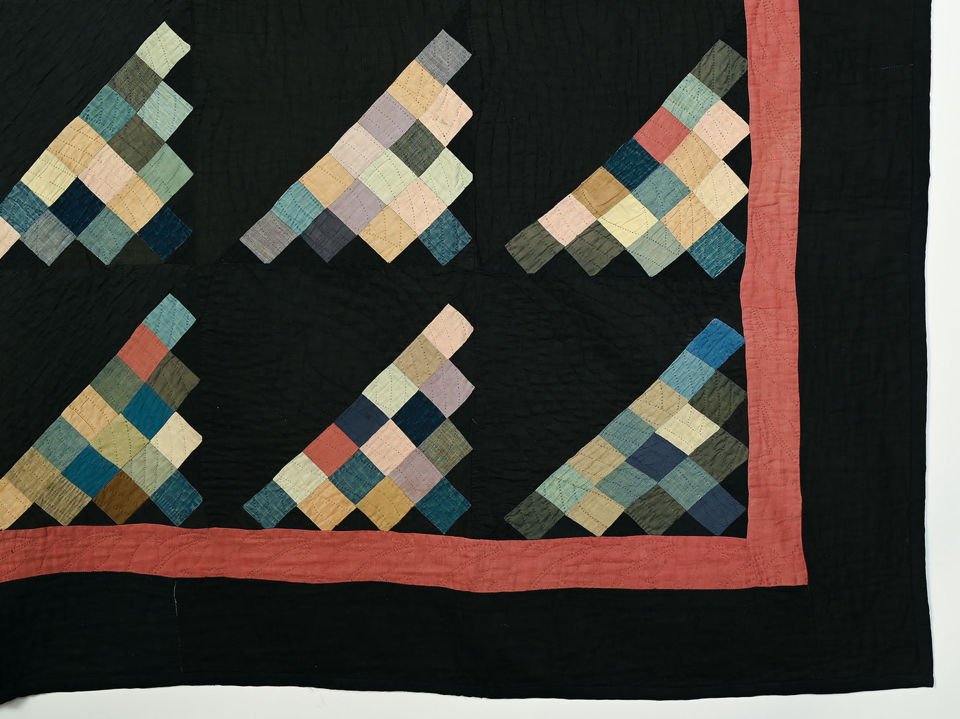 Ohio Amish 16 Patch on Diagonal Quilt