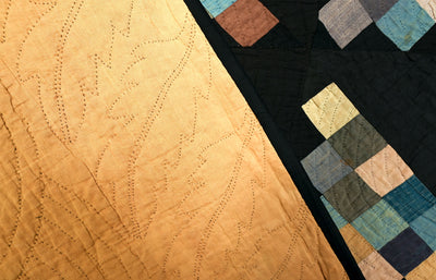 Ohio Amish 16 Patch on Diagonal Quilt