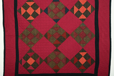 Hole in Barn Door Ohio Amish Crib Quilt